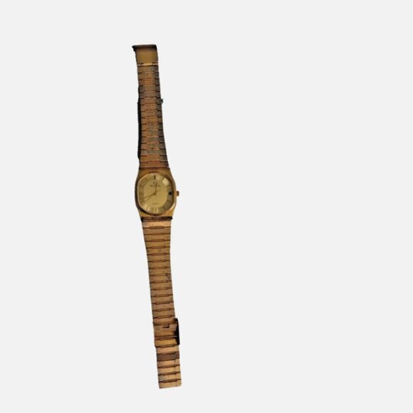 Vintage Elgin Tonneau Barrel Watch Men Gold Dial New Battery Working - Picture 4 of 8